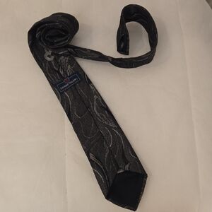 Pierre Valery Black Patterned Men's Tie